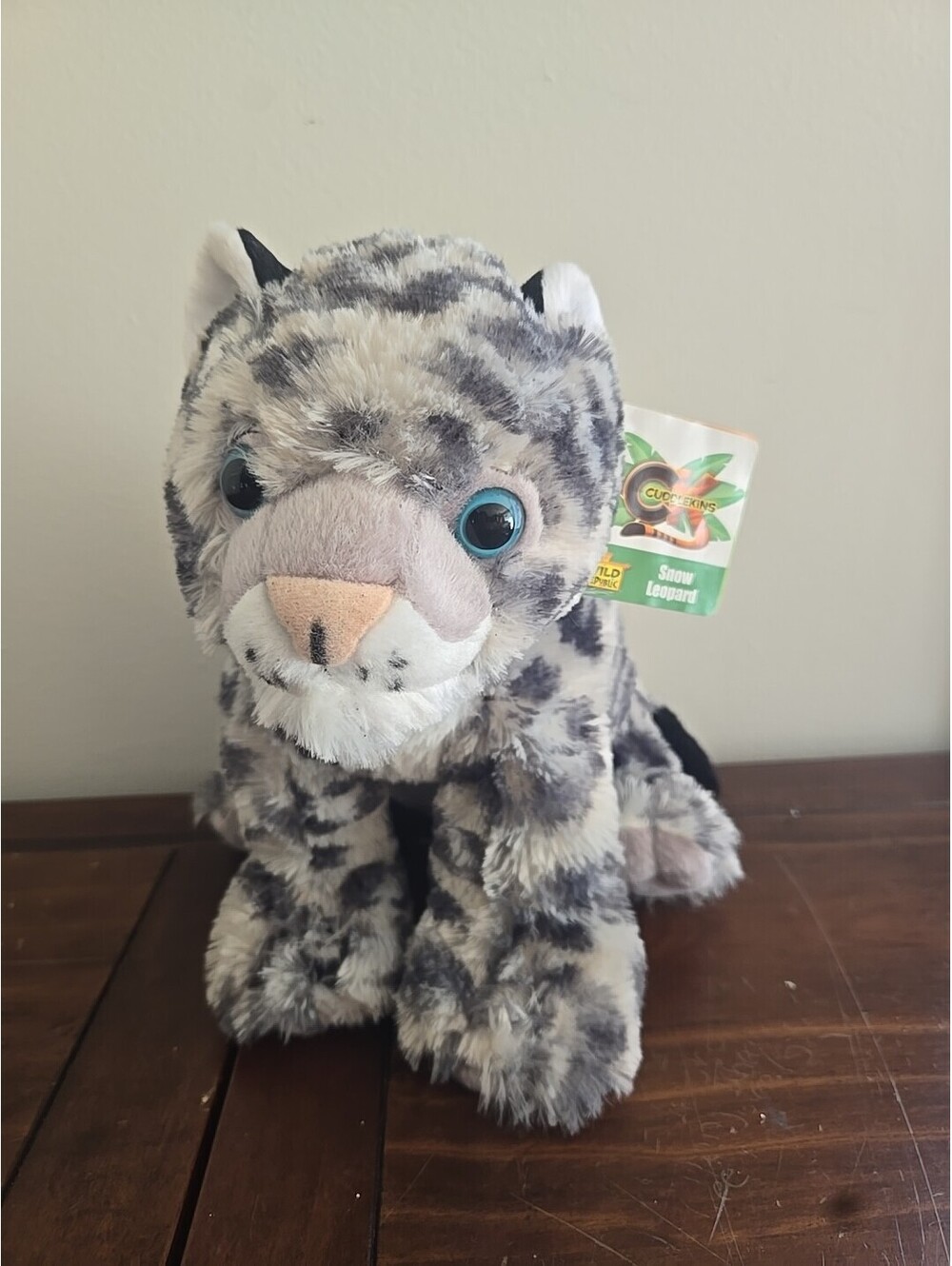 Vtg Wild Republic Cuddle-Kins Snow Leopard Plush 12” 2012 Kids Stuffed Animal